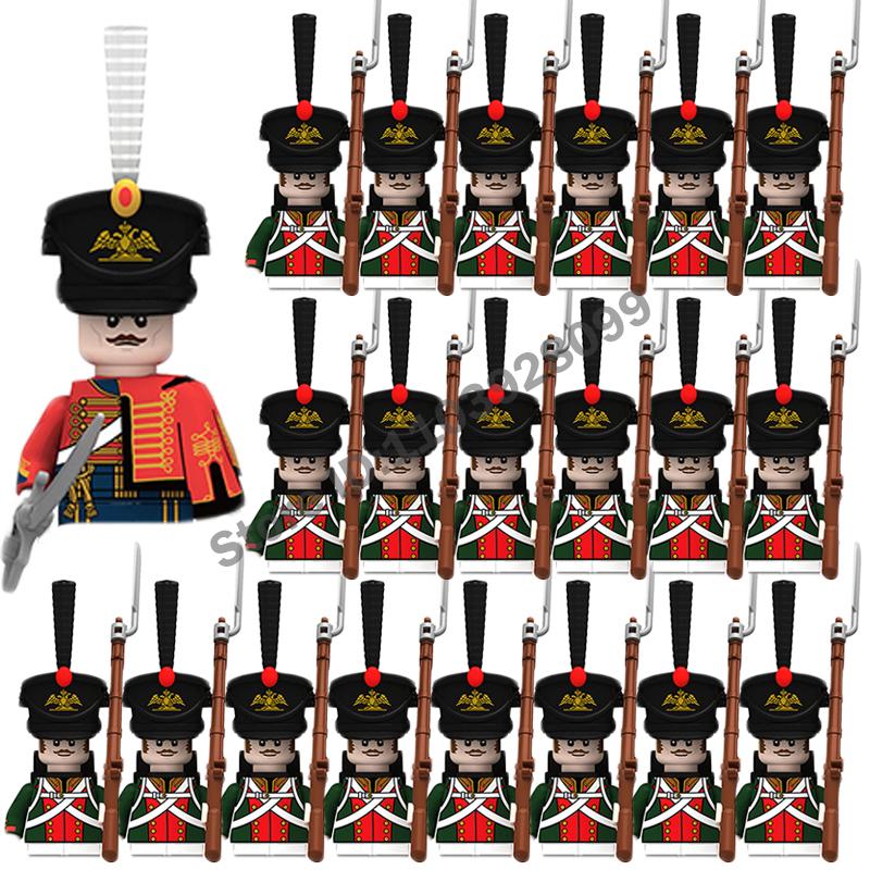 Medieval Military Building Blocks Napoleonic Wars Castle Knight Soldier Figures Weapons Guns British French Marshal Infantry Toy