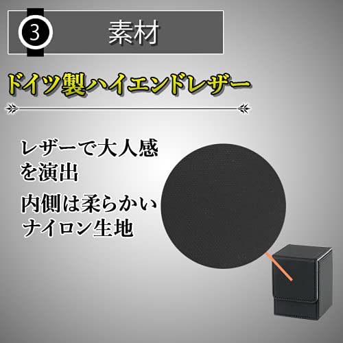 KENOU Leather Deck Case, 9-Color PU Leather, Holds 100 Cards Vertically, Sleeves Compatible, Magnetic, Deck Box for Various Trading Card Games (Light