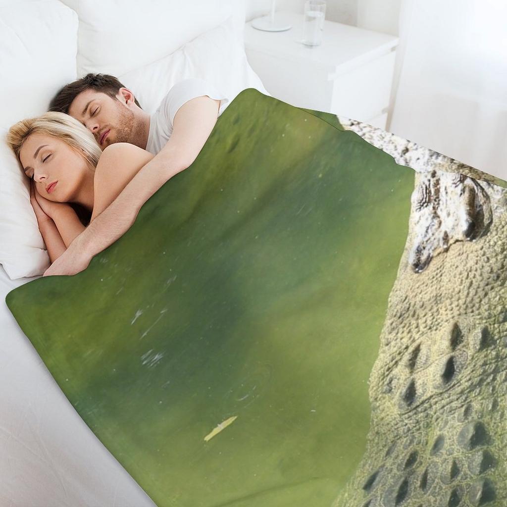 Australian Saltwater Crocodile Throw Blanket Designers Funny Gift Halloween Sofa Blankets