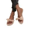Fashion Women's Shoes On Sale 2024 Fashion Basic Women's Slippers Outdoor Daily Slippers Women Bow Tie Flat with Plus Size Shoes Female