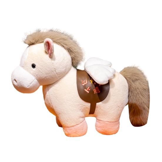 Horse Plush Doll New Year Decoration Soft Lucky Horse Mascot Desk Car Decor for Spring Festival
