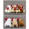 Plush Bear Pendant Christmas Tree Decorations Desktop Pendant Hanging Ornament For Indoor Outdoor Holiday Decorations