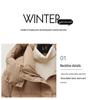 Women's 2024 Korean Harajuku Hooded Cotton Jacket - Winter Warm Detachable Mid-Length Coat