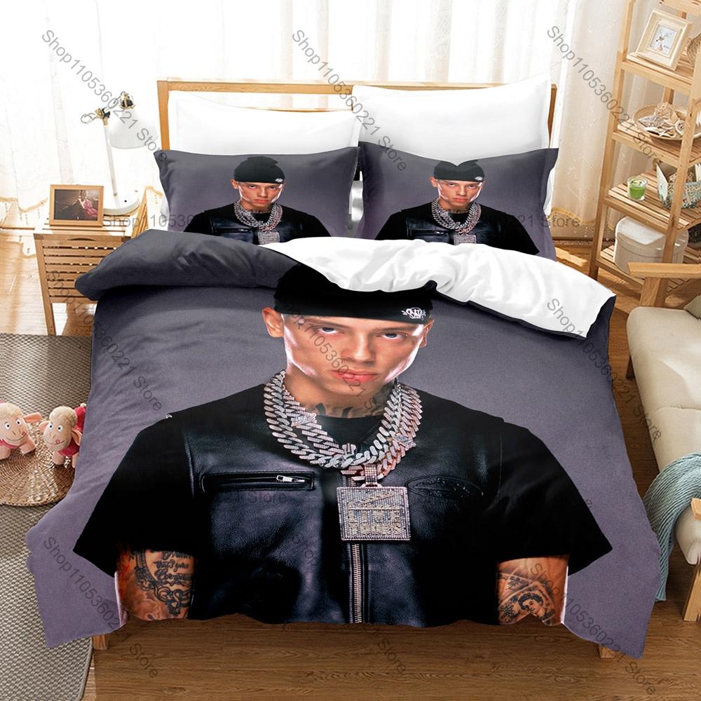Central Cee Duvet Cover + 2 Pillowcases UK Drill Rapper Cench Portrait Bedding Set Soft Fabric Bedroom Decor for Hip Hop Rap Fan