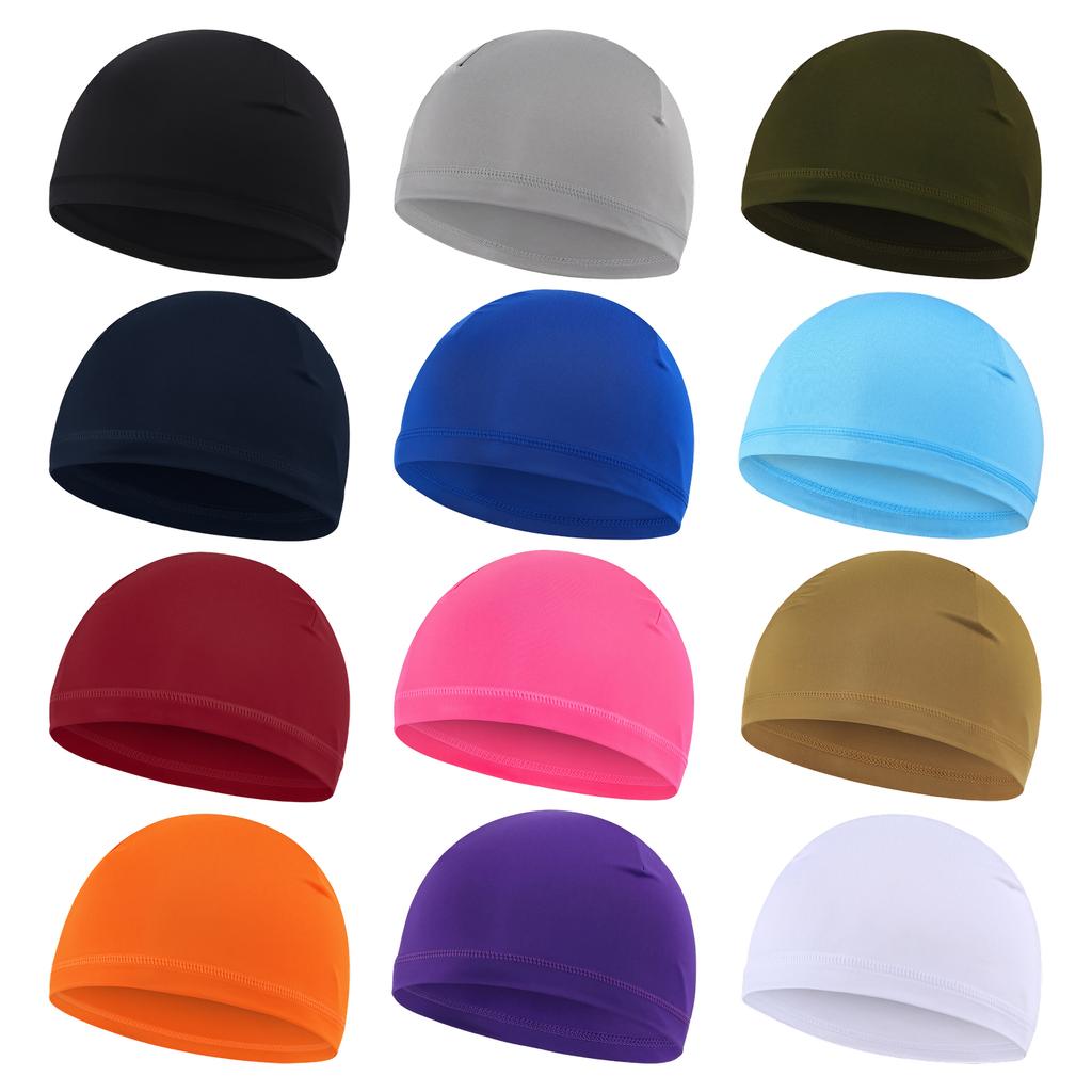 3Pcs Light Weight Breathable Bike Helmet Liners Kids Elastic Cycling Hat Football Sports Wicking Hat Cycling Accessories
