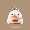 Hat Girl Ugly Cute Funny Cartoon Sausage Mouth Wool Hat Winter Warm Cute Big Head Knit Ear Protection Hat Trend