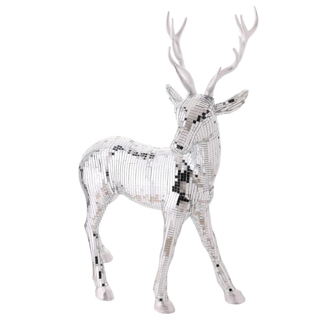 Disco Tiled Standing Reindeer Ornament