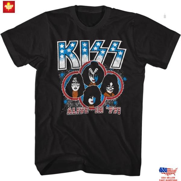 Memories KISS - Alive In 77 - Short Sleeve - Adult - T-Shirt Unisex T-Shirt L