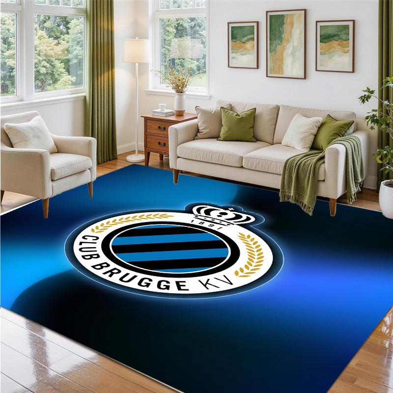 Club Brugge FC Design Crystal Velvet Rug Soft Decorative Mat for Bedroom Entrance