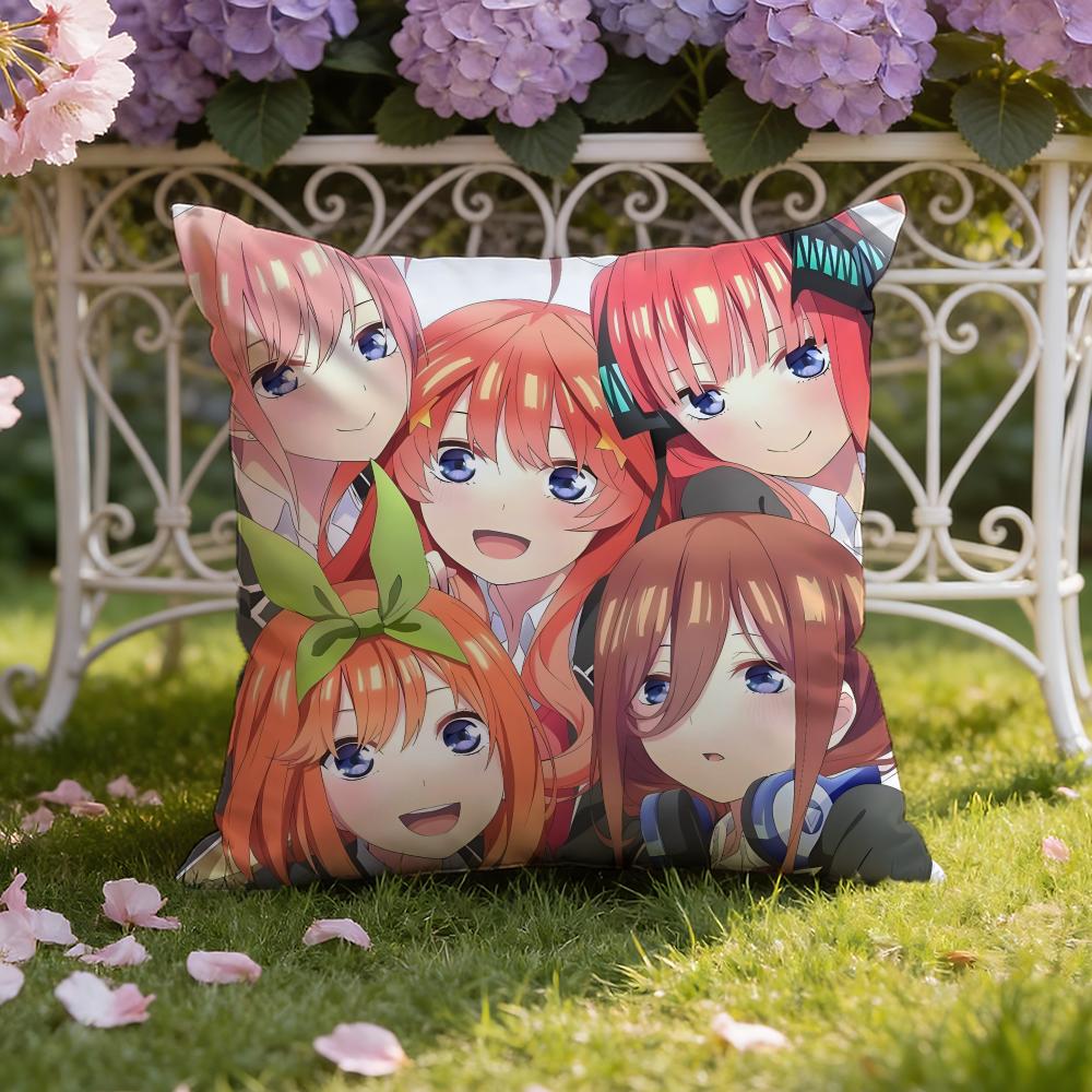 Cute The Q-Quintessential Q-Quintuplets Cushion Cover Home & Car Dual-Scene Pillow Cover: Reversible for Premium Comfort