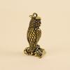 Cultural And Creative Wealth Attracting Owl Brass Ornament, Standing High-End Handicraft Desktop Decoration