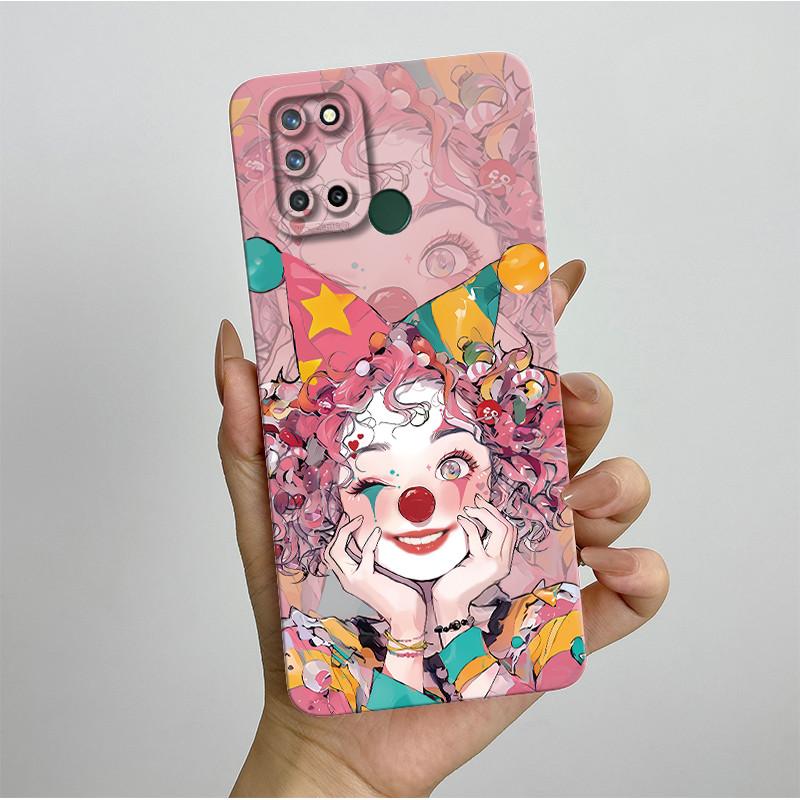 Phone Case For Realme 7I RMX2103 C17 Shockproof Case For Realme C17 Pretty Flowers Liquid Soft Silicone Back Cover Bumper Fundas