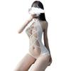 Sexy lingerie open crotch free onesie deep V backless cross strap seduction onesie