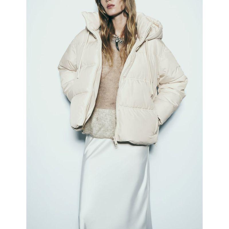 Winter New Arrival South Korea Chic Women's Clothing Thickened Heattech Short Hood Cotton Jacket Outwear 3046223