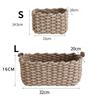Nordic Style Handmade Cotton Rope Woven Storage Basket Sundries Clothing Cosmetic Organizer Book Toy Desktop Storages