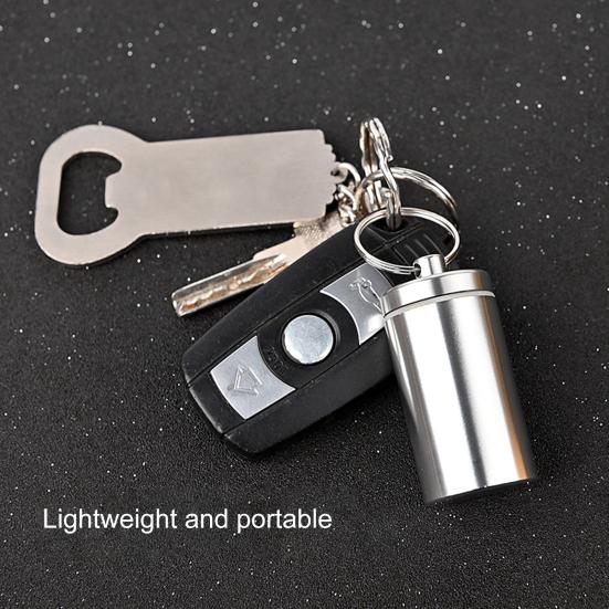 Pill Keychain Water-proof Rust Resistance Daily Using Small Pocket Pill Box Keychain