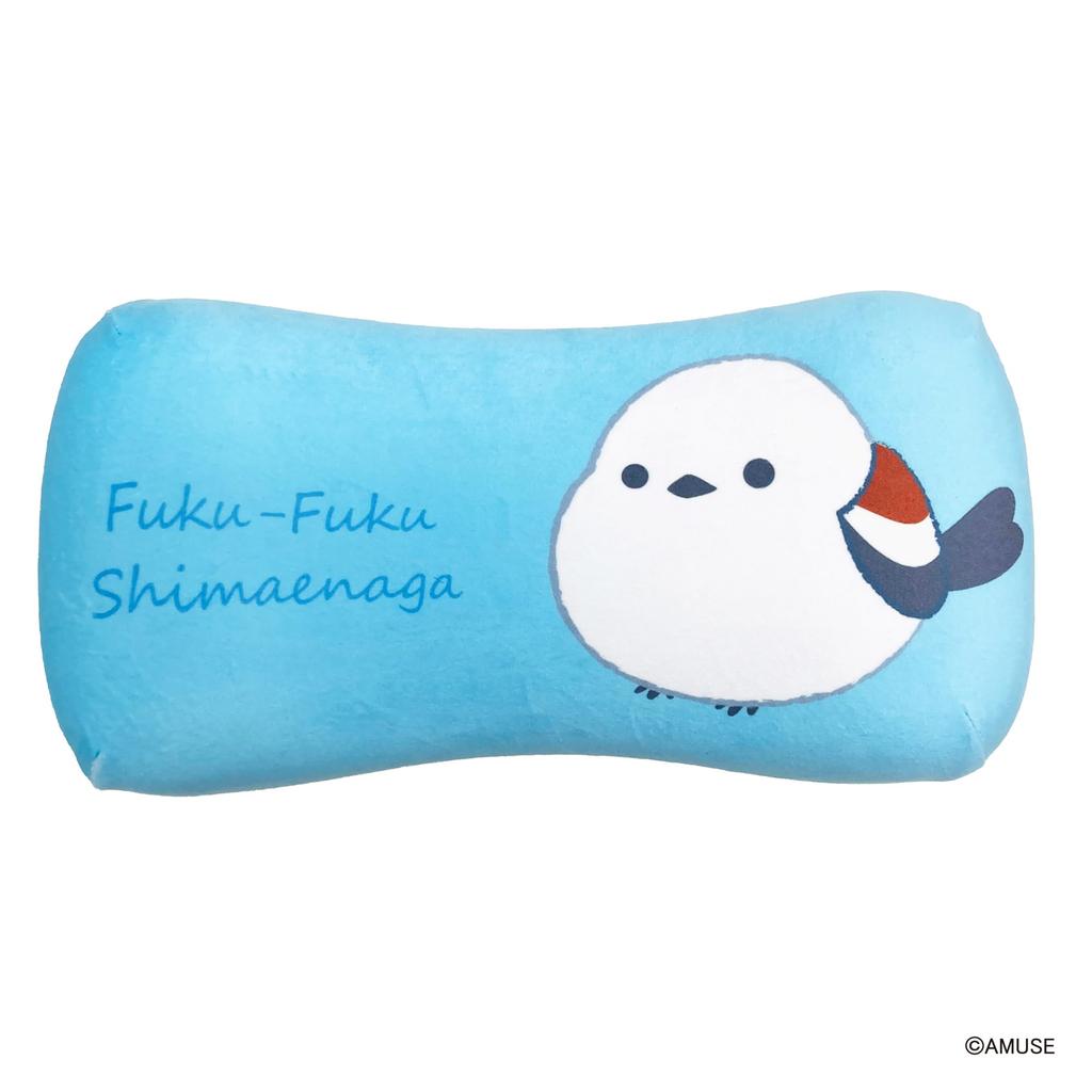 MORIPiLO Morishita Memory Foam Pillow Fluffy Shimaenaga 15x31cm Waist Rest Back Support Stuffed Toy Cushion Snow Blue 4621262