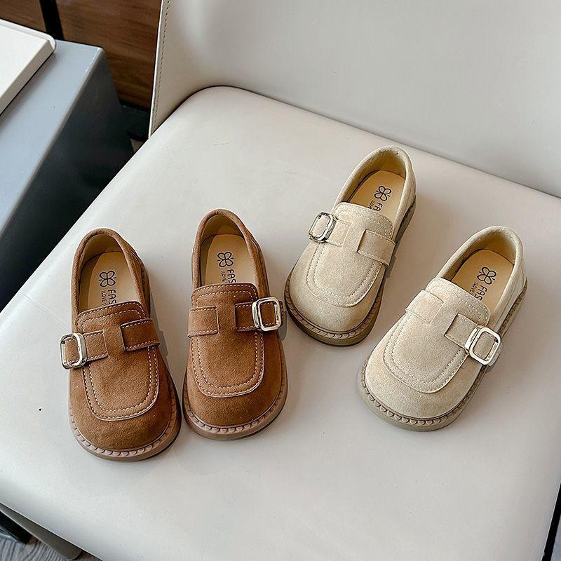 2-10Y Children's Leather Shoes Spring Autumn New Style Girls' Fashion Soft soled Shoes Student Casual Thin Leather Shoes