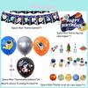 Colorful Astronaut Rocket Space Theme Kids Birthday Party Decoration Set Paper Scene Props Mix 16 Balloons