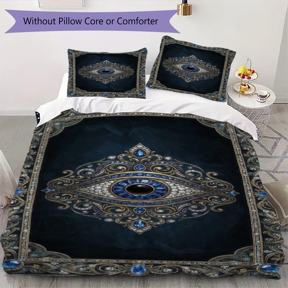 

The Demon s Eye Pattern Bedding uilt Set uilt Cover Pillowcase Home Decoration Birthday Gift (1 * duvet cover + 2 * pillowcase without core)95 135x200cm