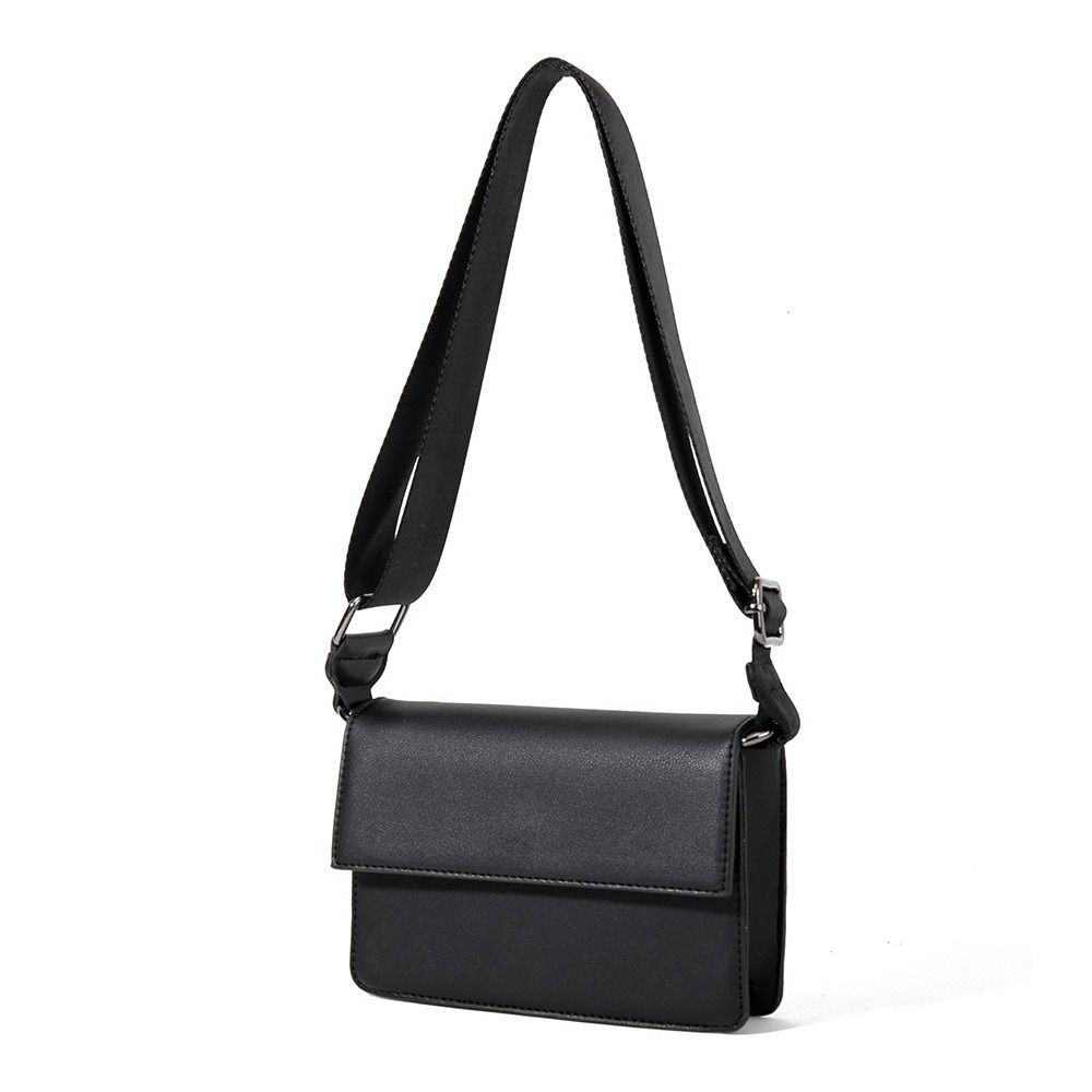 Large Capacity Men's Messenger Bag Black Rectangular Shoulder Bag Simple Male Crossbody Bag  Daily