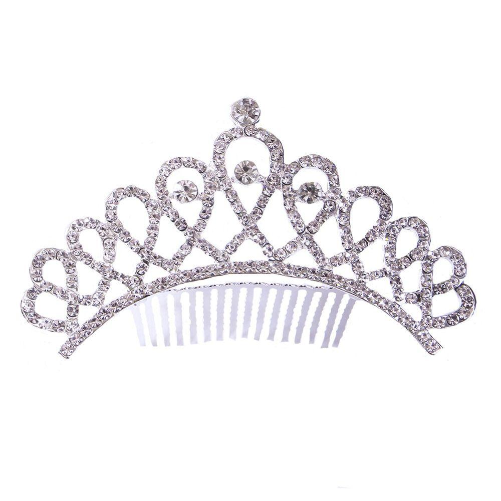 Hair Ornaments Crowns Hair Comb Rhinestone Crystal Wedding Tiaras Princess Crystal Tiaras  Wedding