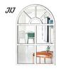 Arched Wall Mirror Stickers Window Decor, Wooden Frame Acrylic Fake Mirror, Minimalist Arch Self-Adhesive Windowpane Sticker for Living Room