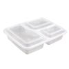 Disposable 3-Compartment Plastic Food Containers