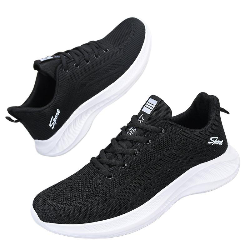 Walking Shoes Men's Shoes Spring and Autumn Weaving Mesh Breathable Men's Travel Shoes Sports Shoes Running Non-slip Shoes Flying Men's Casual