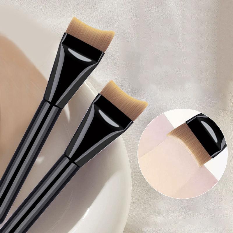 Ultra Thin Crescent Foundation Brush Face Contour Brush Color Palette Blending Foundation Cream Makeup Brushes Palette Kits