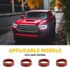 Red GPS Navigation Screen Volume, Tune Knob Ring Covers For 16-23 Toyota Tacoma
