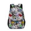 Cartoon Kpop Youthful Harajuku School Bags Unisex Gubby Plush Travel Bags 3D Print Oxford Waterproof Notebook Shoulder Backpacks