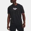 Under Armour Cartoon Letter Print Casual Crew Neck Short Sleeve T-Shirt Men Tops Black 1374009-001