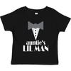 Inktastic Auntie Lil Man Tuxedo Front Toddler T-Shirt Aunt From Aunty Childs Bow