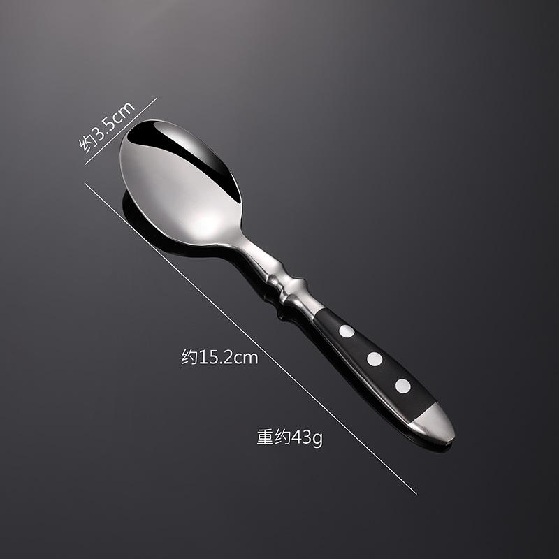 Western Stainless Steel Cutlery Set Wooden Handle Dining Knife Fork Tea Spoon Tableware Set Kitchen Dinnerware