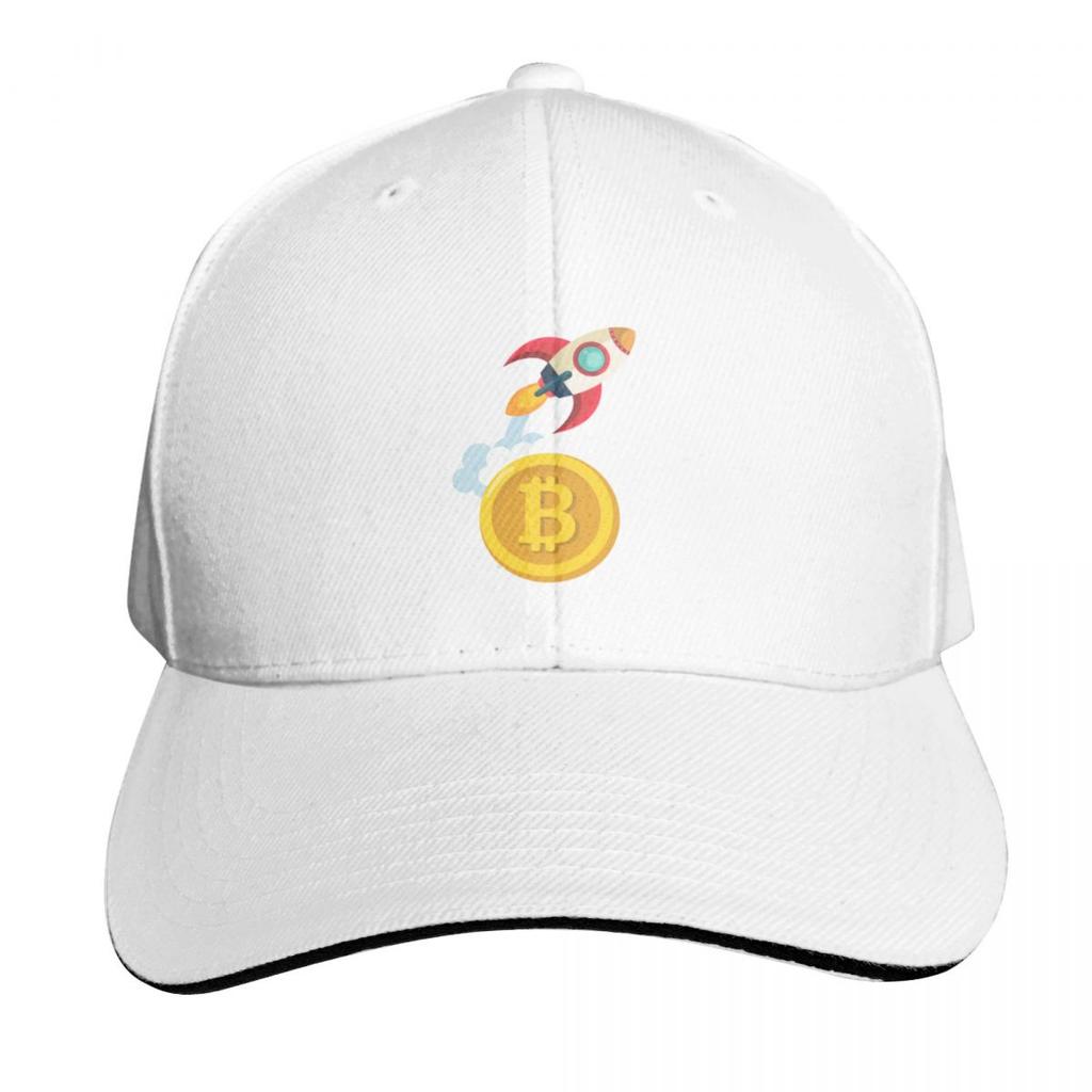 BITCOIN ON THE MOON Baseball Cap Hiking Hat Trucker Cap New In Hat Unisexs Hats Womens