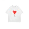 Oversized T Shirt Dress Black Heart Balloon Love Print Casual Wear For Women