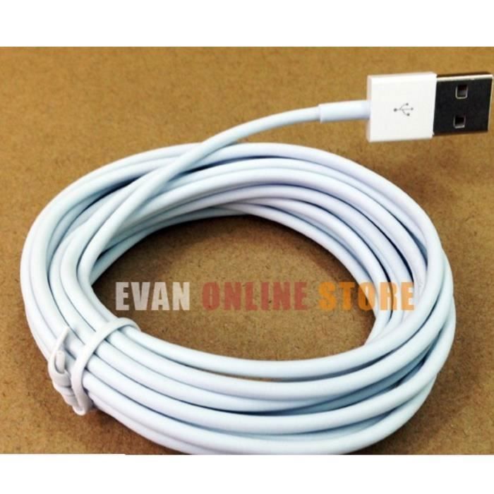 3M / 10FT IOS 8 Charge Cable USB 3 mètres chargeur de 3m de long pour iPhone 6 6 plus le cable pour l'air iPhone 5 5S 5C iPad, cable