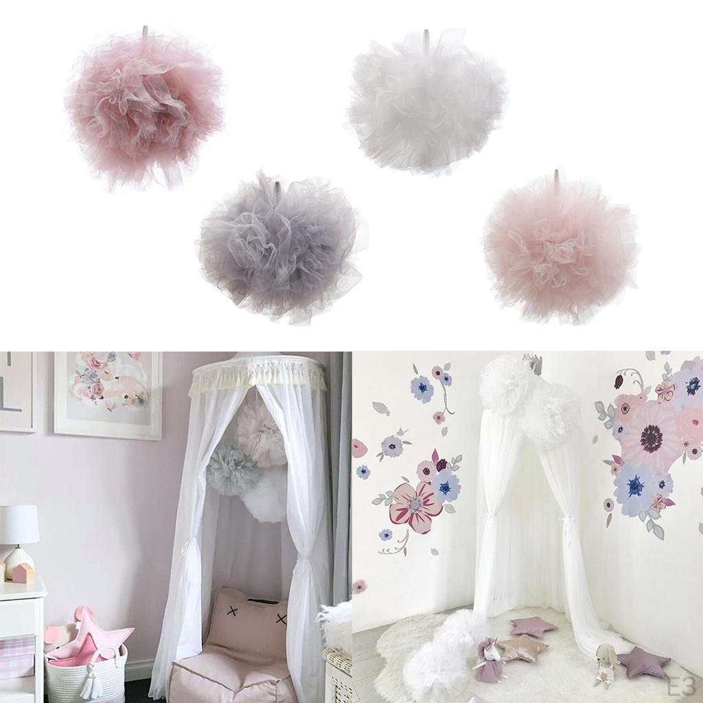 Ball Tulle Flower For Children Room Crib Tent Ornament