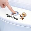 PVC Bathroom Decal Waterproof Wall Sticker Cartoon Toilet Sticker  Home Decor