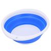 Folding Basin Portable Multifunctional Plastic Rubber Vegetable Washing Bucket for Travel30x26x10cm