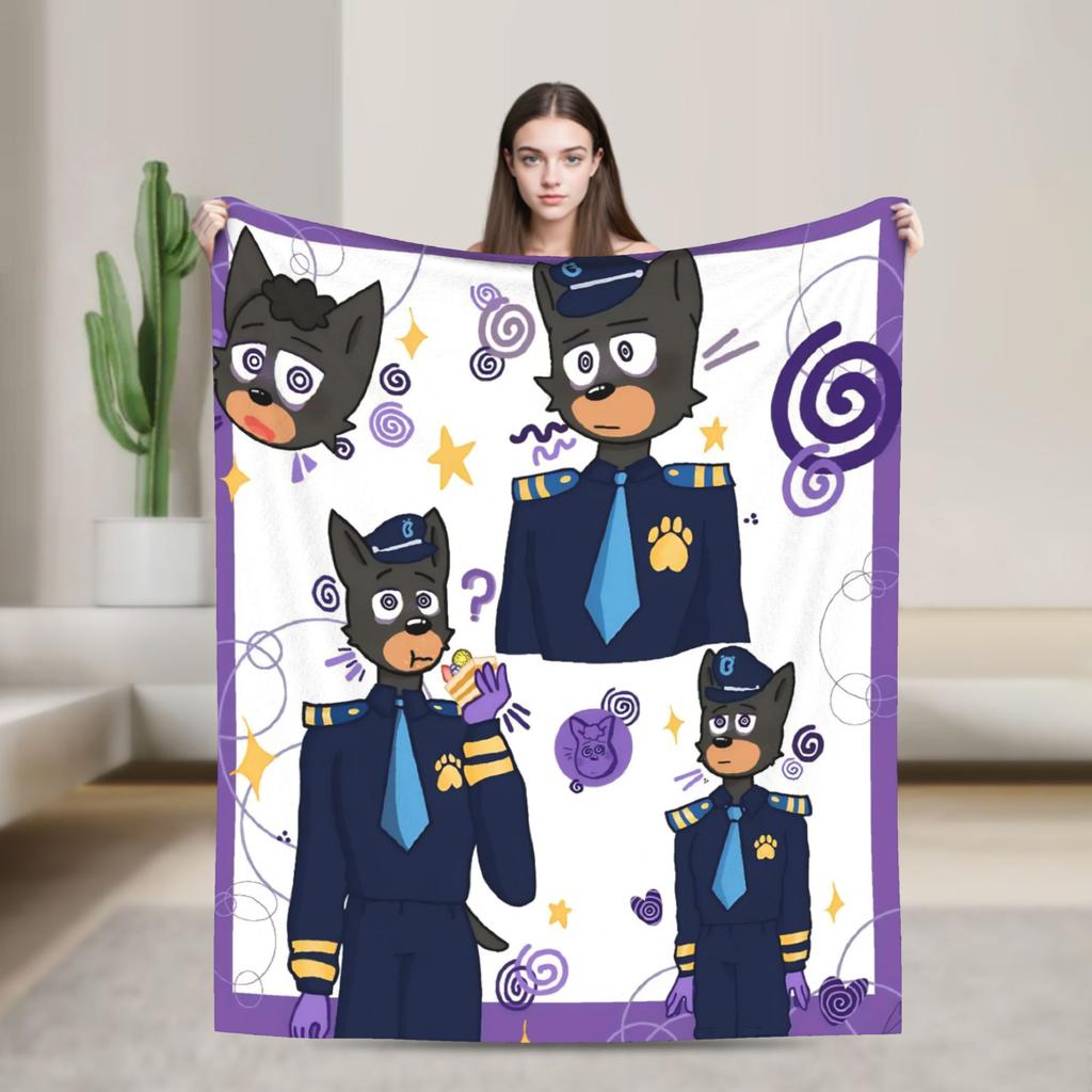 Coperta Labradors dello Sceriffo Qualità Calda Plaid Inverno Ragazze Ragazzi Grafica Esterna Copriletto