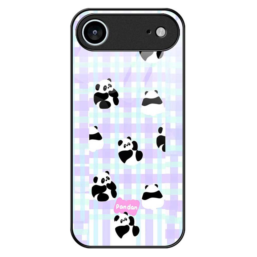 For iPhone 17 Air Case PC TPU Tempered Glass Pattern Printing Anti Drop Phone Back Cover