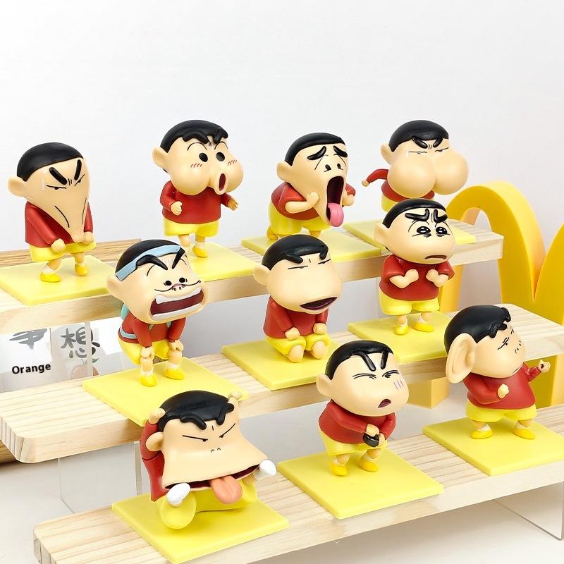 1Pcs Cute Birthday Holiday Gifts Cartoon Animated Crayon Shinchan Strange Blind Box Handmade Doll Desktop Decoration Ornament
