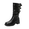 Trend Boots Children 2025 Autumn and Winter New Retro Belt Buckle Short Boots Women's Western Style Niche Stacking Boots