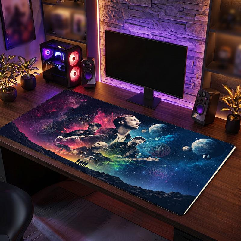 Big Mouse PadColdplay Extended Soft Desk Mat Gaming Office Computer Table Decor Mat