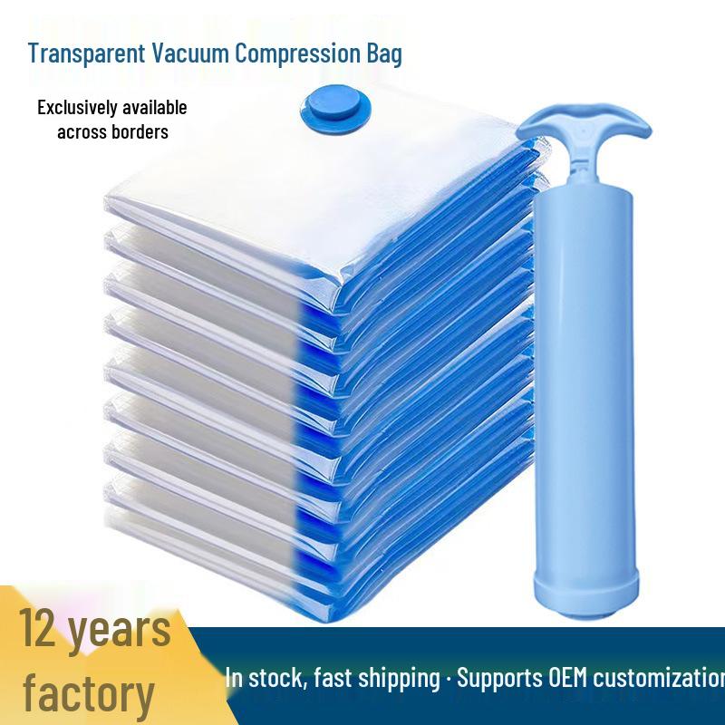 Transparent Vacuum Compression Bags for Duvets and Seasonal Clothing Storage