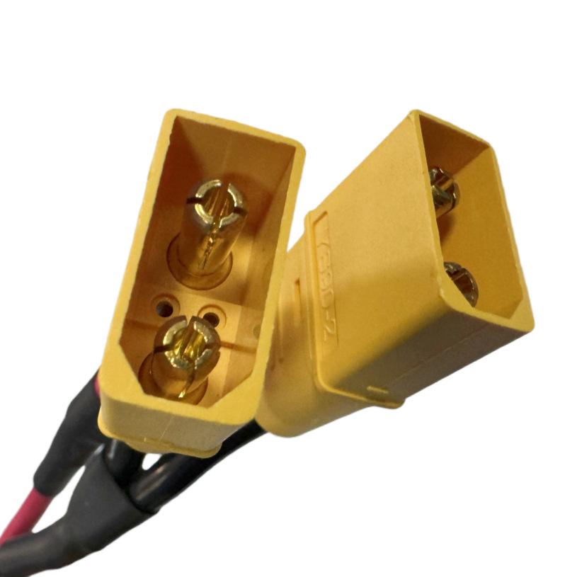 XT90 One-to-Two Connector Cable with 2+4 Female Connectors for High Current Lithium Battery Wires
