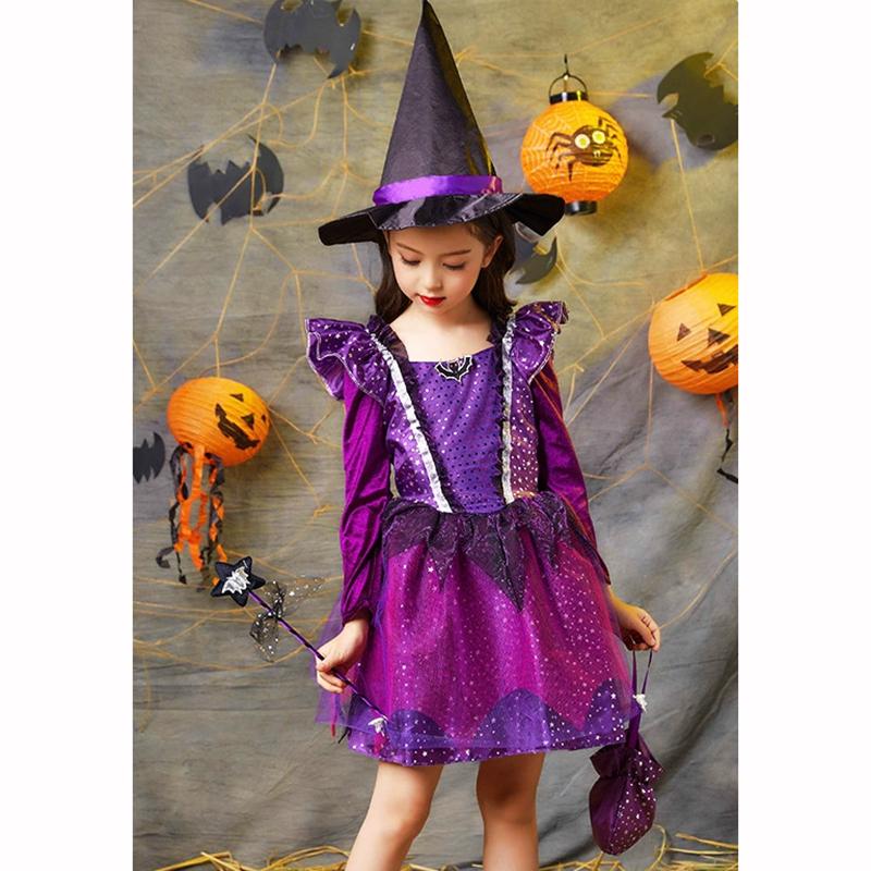 Pălărie Cosplay de Halloween pentru Fete Baghetă Magică Bomboane Copii Rochie Copil Fată Carnaval Petrecere Spectacol
