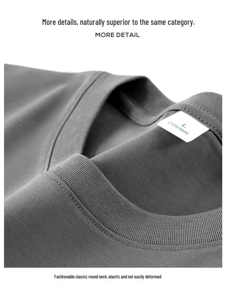 2026 Luxury Women's Double-sided Mercerized Cotton T-shirt, 230g, Short Sleeve, White, Versatile Round Neck for Summer